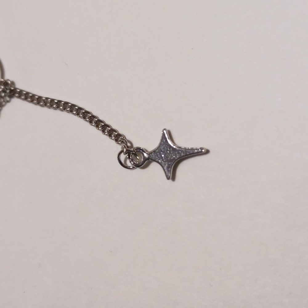 Butterfly Choker Pendant Drop Star Cross Round Chain Silvertone Boho 14"+ 2" ext - Picture 11 of 17